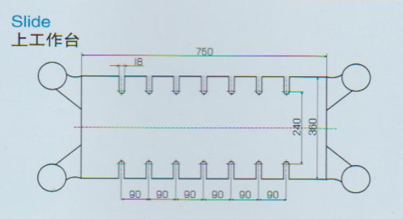 40吨冲床上工作台实际尺寸